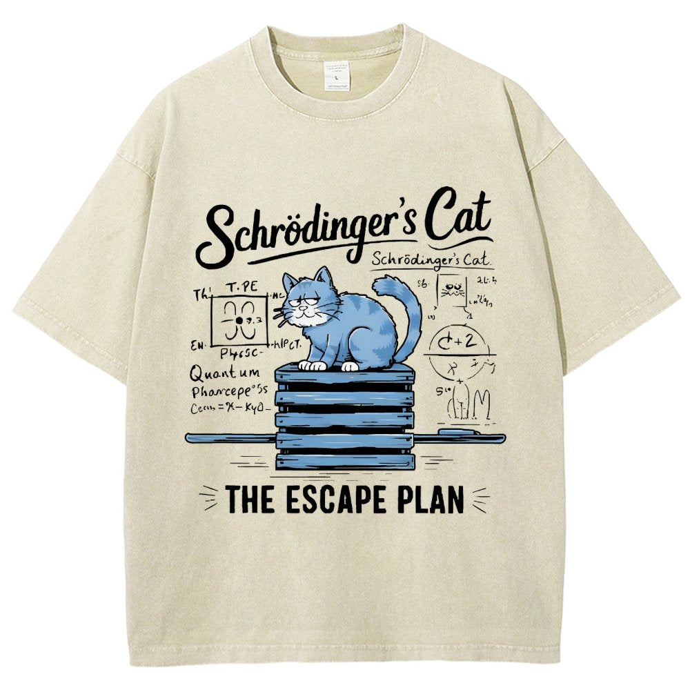 Schrödinger's Cat Of The Escape Plan Science Vintage Distressed T-shirt