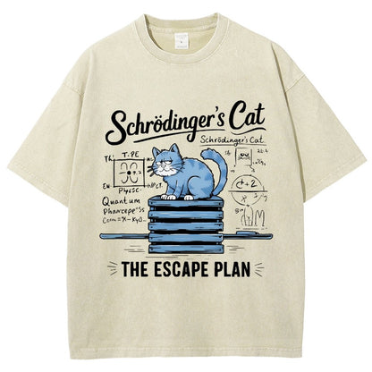 Schrödinger's Cat Of The Escape Plan Science Vintage Distressed T-shirt