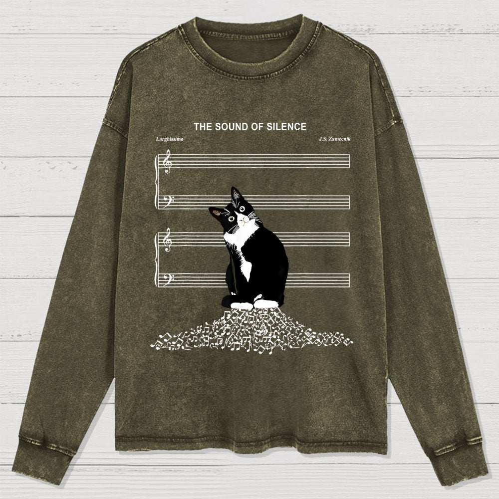 The Sound of Silence Washed Long Sleeve Tee