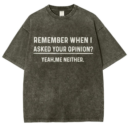 Your Opinion Funny Humor Vintage Distressed T-shirt