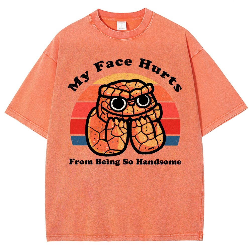 My Face Hurts Vintage Distressed T-shirt