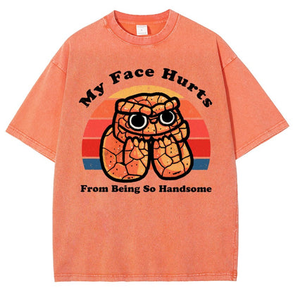 My Face Hurts Vintage Distressed T-shirt