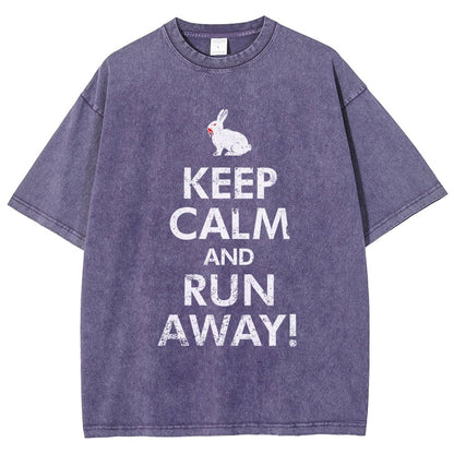 Keep Calm and Run Away! Vintage Distressed T-shirt