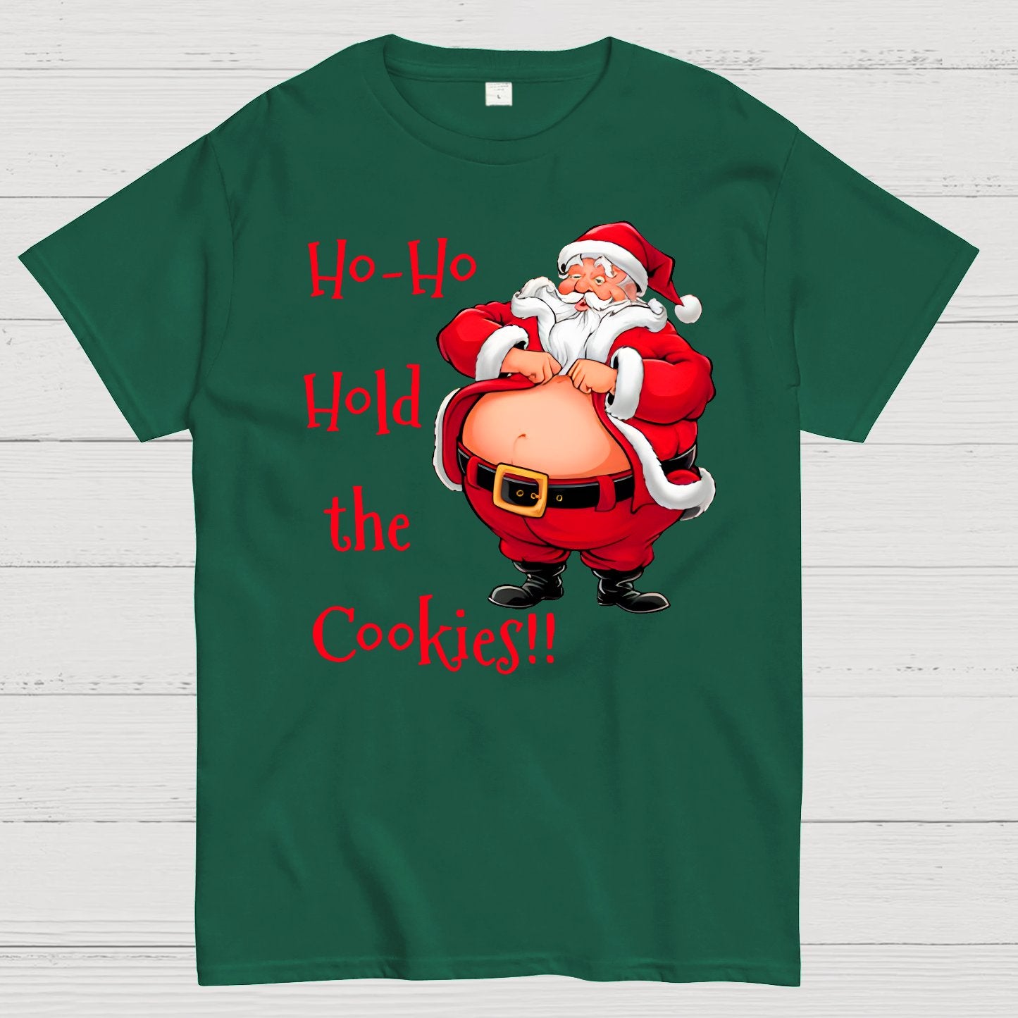 Christmas Fat Santa Geek T-Shirt