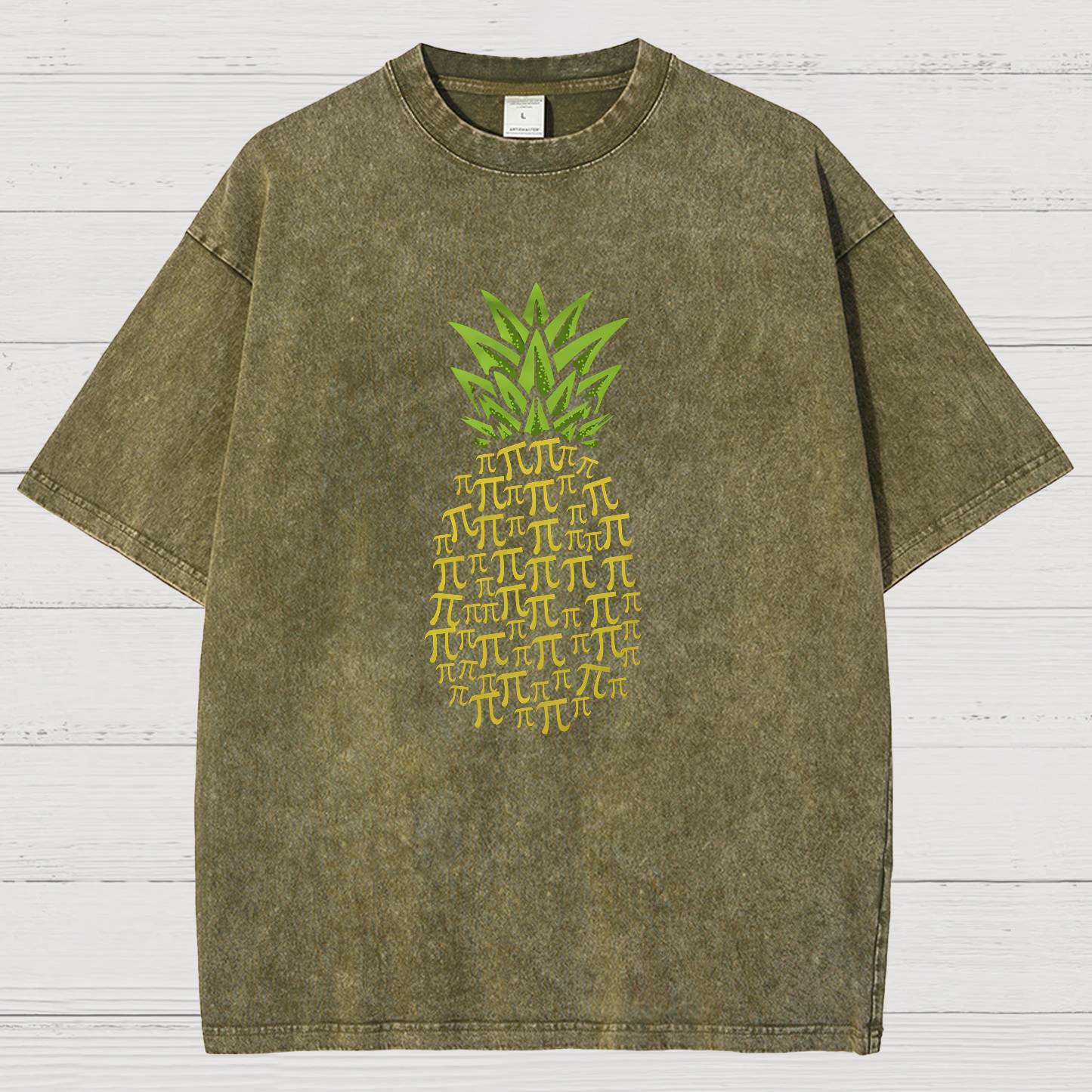 Pi Pineapple Vintage Distressed T-shirt