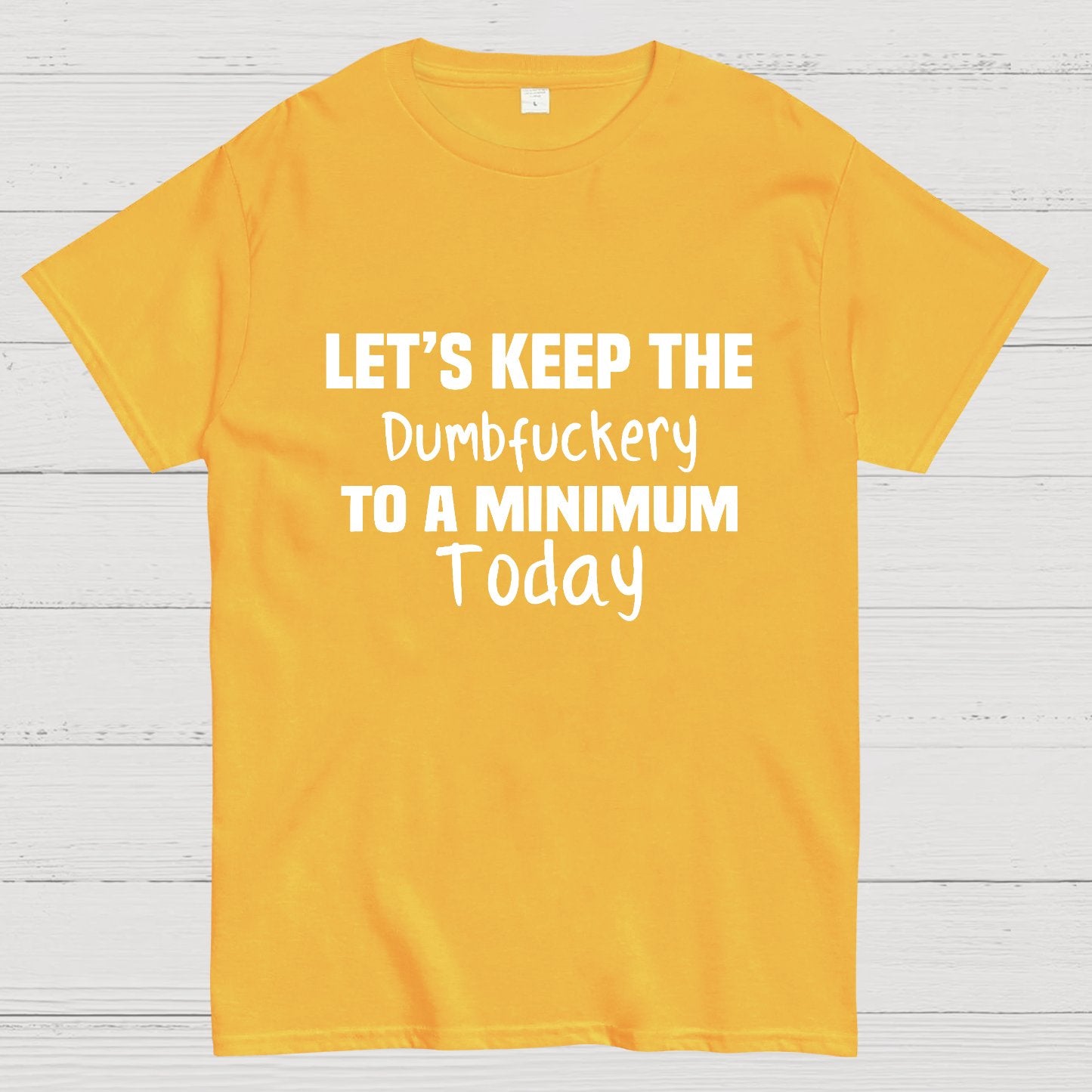 Let's Keep the Dumbfuckery to A Minimum Today Geeky T-Shirt