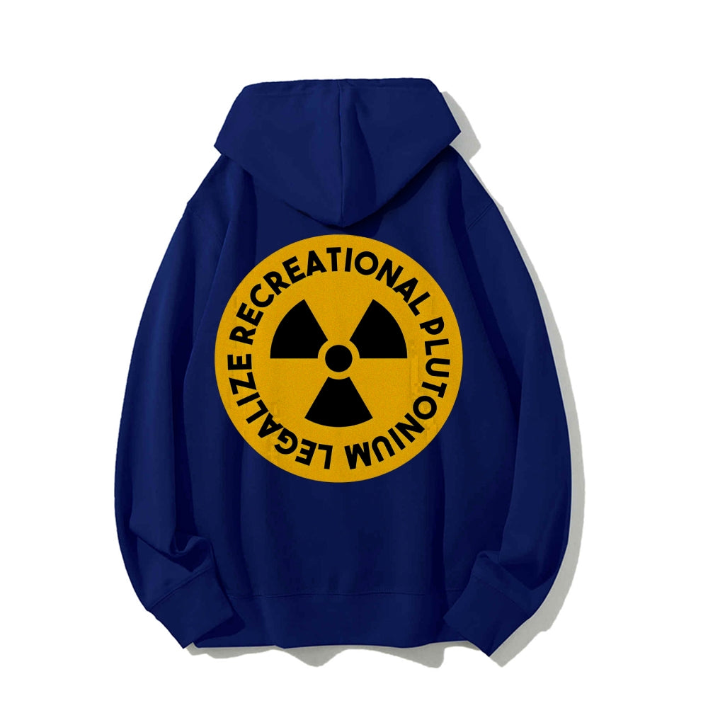 Legalize Recreational Plutonium Printed Back Unisex Cotton Hoodie