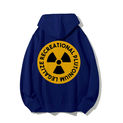 Legalize Recreational Plutonium Printed Back Unisex Cotton Hoodie
