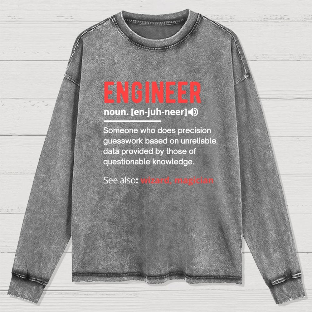 Engineer Definition Washed Long Sleeve Tee