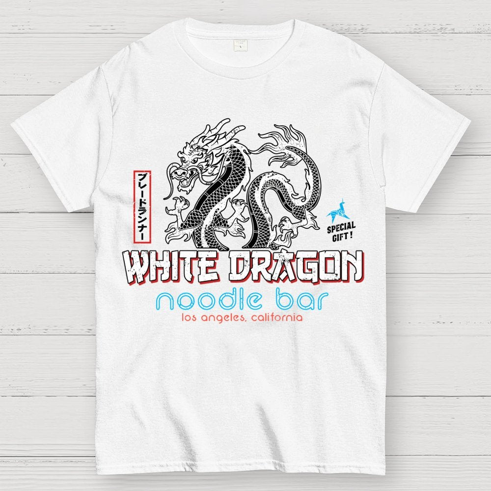 White Dragon Noodle Bar Unisex Geek T-Shirt