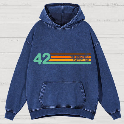 42  Life The Universe And Everything Vintage Distressed Hoodie
