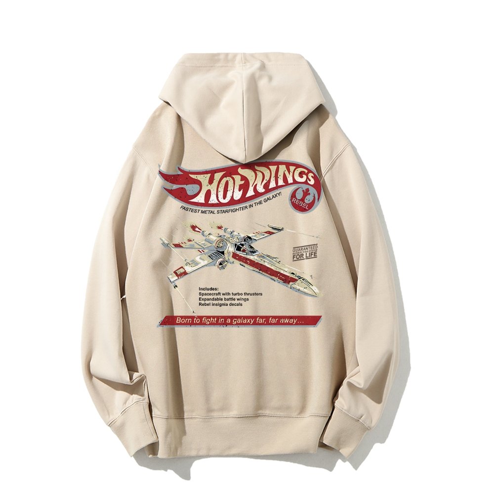 Hot Wings Rebel Printed Back Unisex Cotton Hoodie