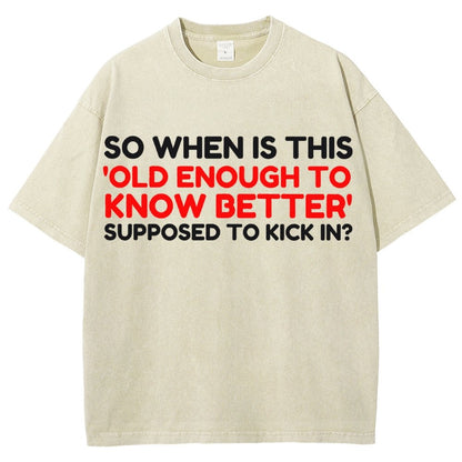 Old Enough To Know Better Vintage Distressed T-shirt