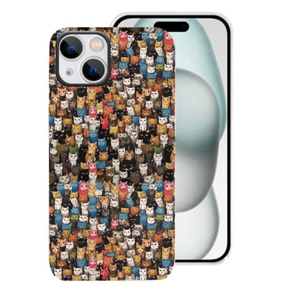 Cat Art Flowers Phone Cases
