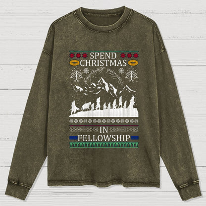 Spent Christmas in Group Washed Long Sleeve Tee
