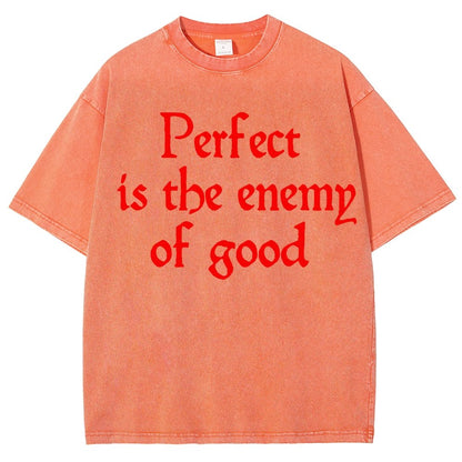 Perfect Is The Enemy Of Good - Voltaire Vintage Distressed T-shirt