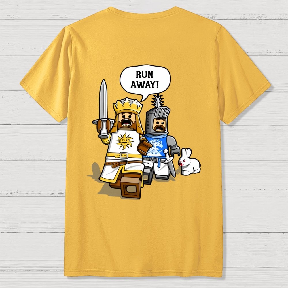 The Cowardly King Unisex Front And Back Printing Geek T-Shirt