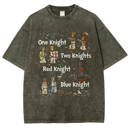 Red Knight Blue Knight Vintage Distressed T-shirt