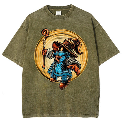 The Black Mage Vintage Distressed T-shirt