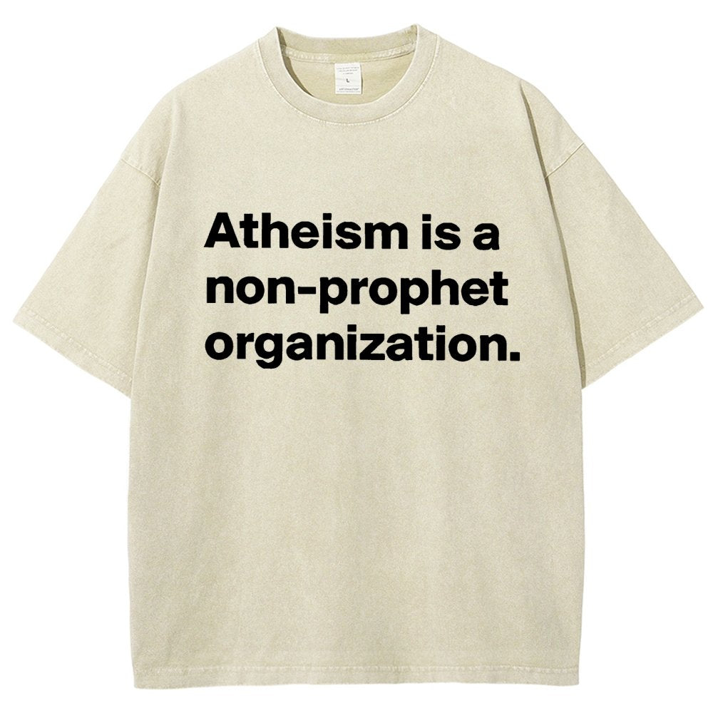Atheism Is A Non-Prophet Organization Vintage Distressed T-shirt