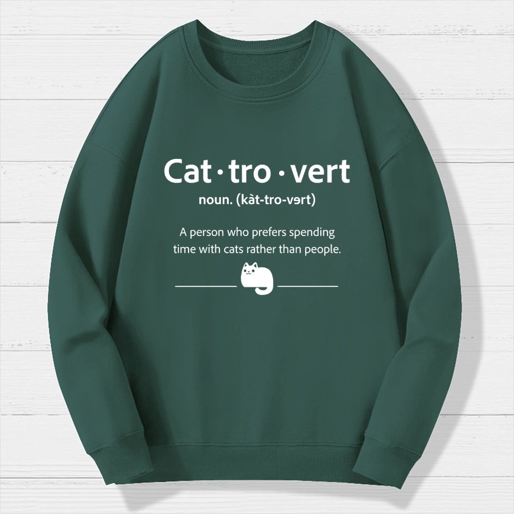 Cat-Tro-Vert Geek Cotton Sweatshirt