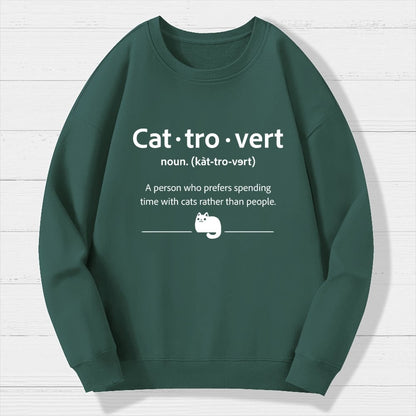 Cat-Tro-Vert Geek Cotton Sweatshirt