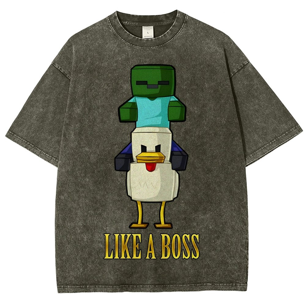 Like A Boss Vintage Distressed T-shirt