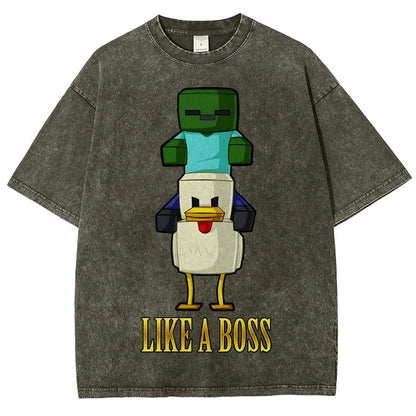 Like A Boss Vintage Distressed T-shirt