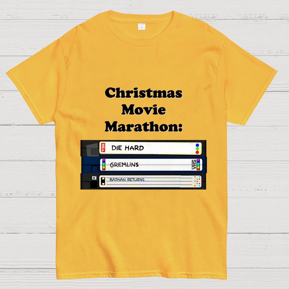 Christmas Movie Marathon (green variant) Geek T-Shirt