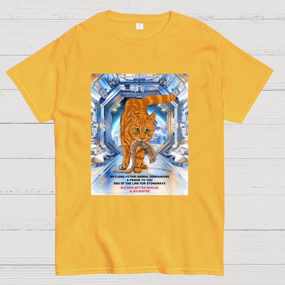 Mystery Creature Buster - Ginger Cat Building Better Worlds Geek T-Shirt