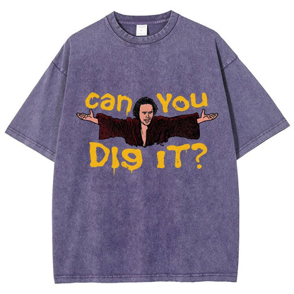 Can You Dig It？Vintage Distressed T-shirt