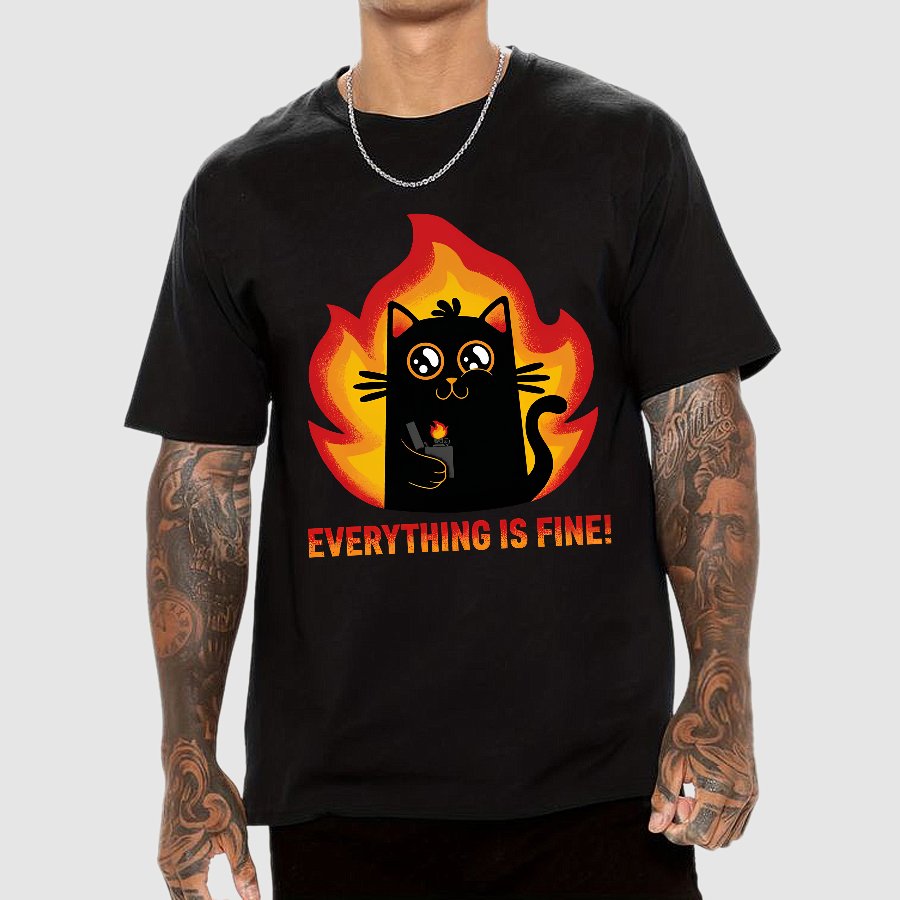 Everything Is Fine Geek T-Shirt