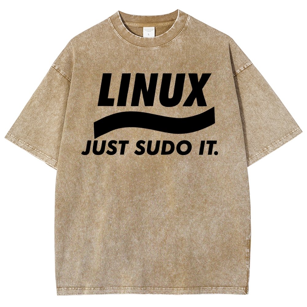 Linux Just Sudo It Vintage Distressed T-shirt