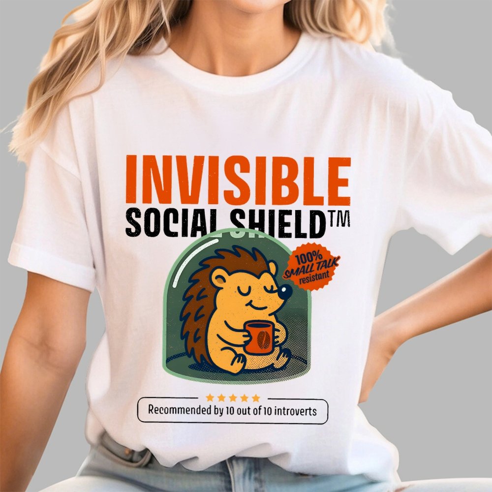 Invisible Social Shield Geek T-Shirt