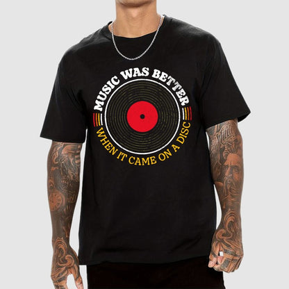 Music Was Better on a Disc Unisex Geek T-Shirt