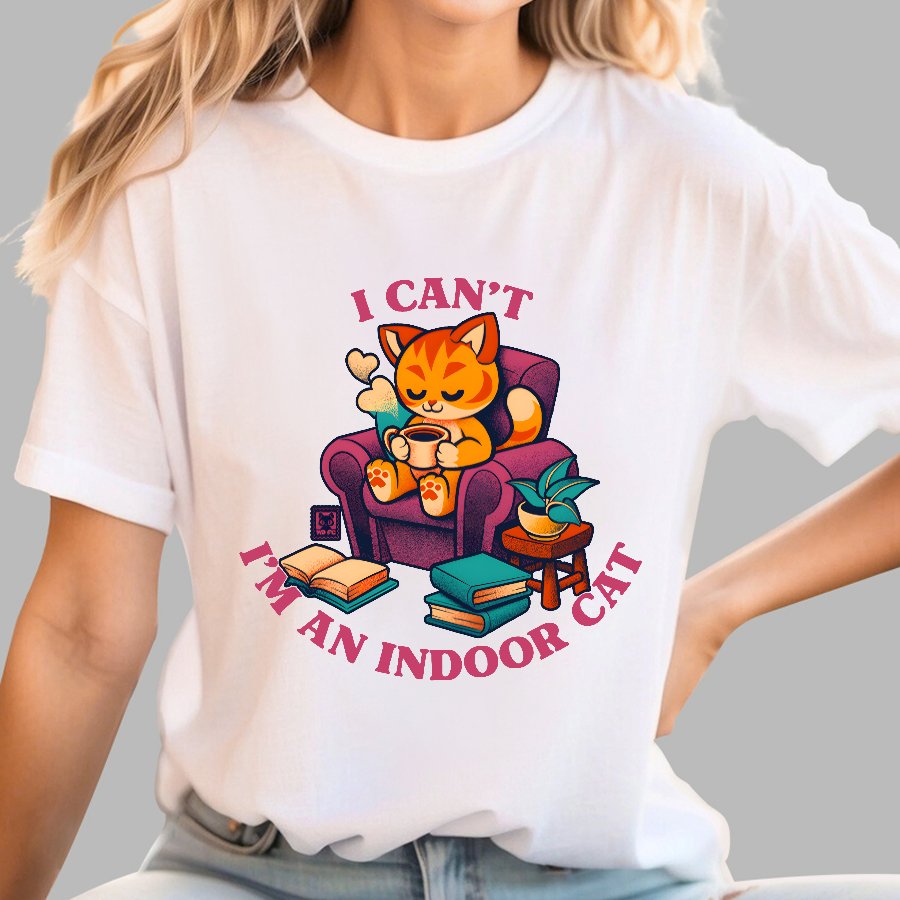 I Can't. I'm an Indoor Cat Geek T-Shirt