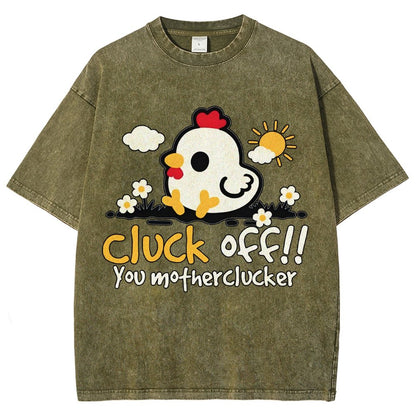 Cluck off Vintage Distressed T-shirt