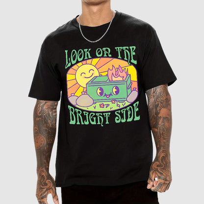 Optimistic Dumpster Fire Geek T-Shirt