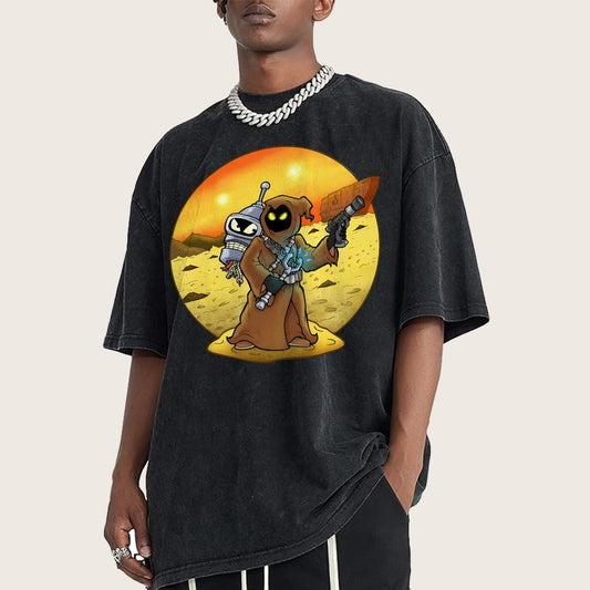 Robot Hunter Vintage Distressed T-shirt