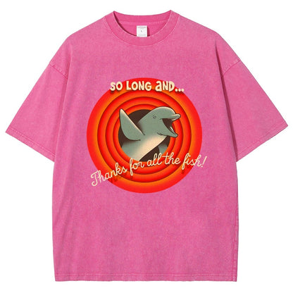 So Long & Thanks for all the Fish Vintage Distressed T-shirt