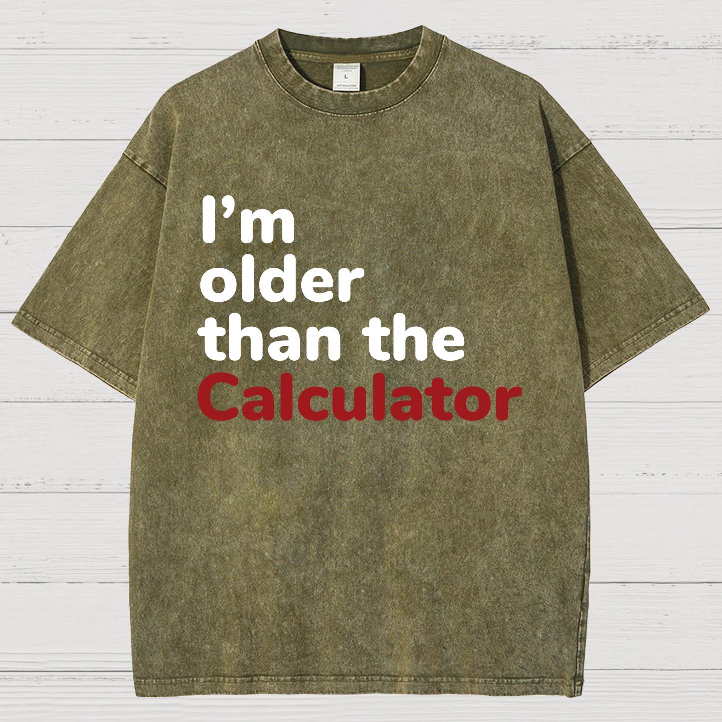 I‘m Older Than The Calculator Vintage Distressed T-shirt