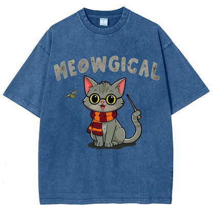 Meowgical Vintage Distressed T-shirt