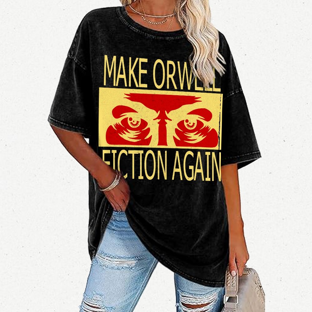 Make Orwell fiction again Vintage Distressed T-shirt