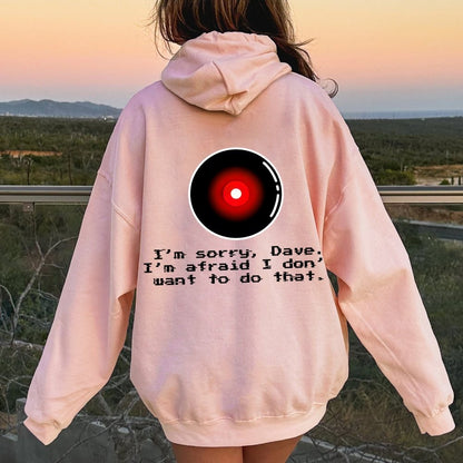 An Introvert's Odyssey I‘m sorry dave Printed Back Unisex Cotton Hoodie