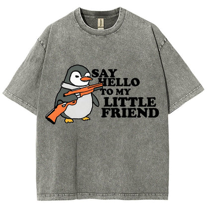Say Hello To My Little Friend! Vintage Distressed T-shirt