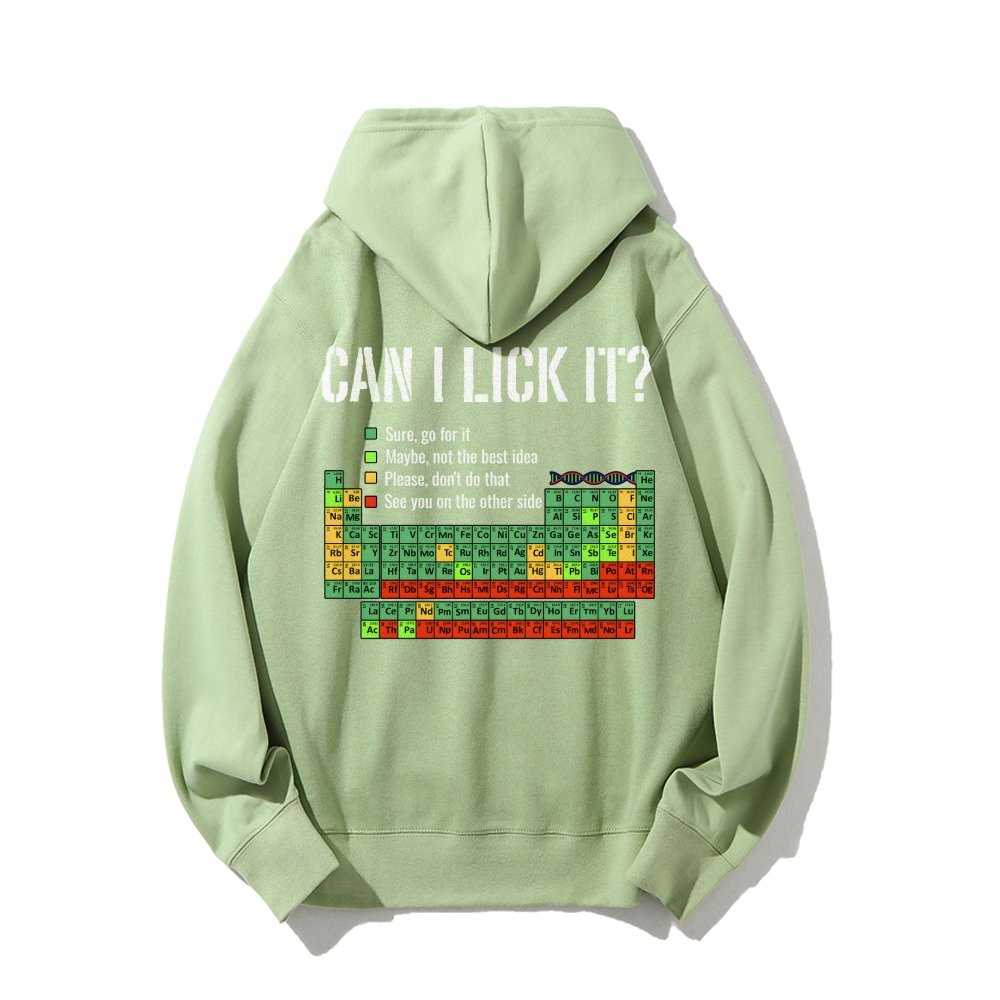Can I Lick It Printed Back Unisex Cotton Hoodie