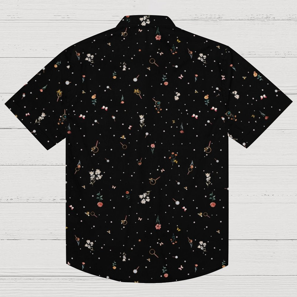 Magnifying Glass Flower Geeky Shirt