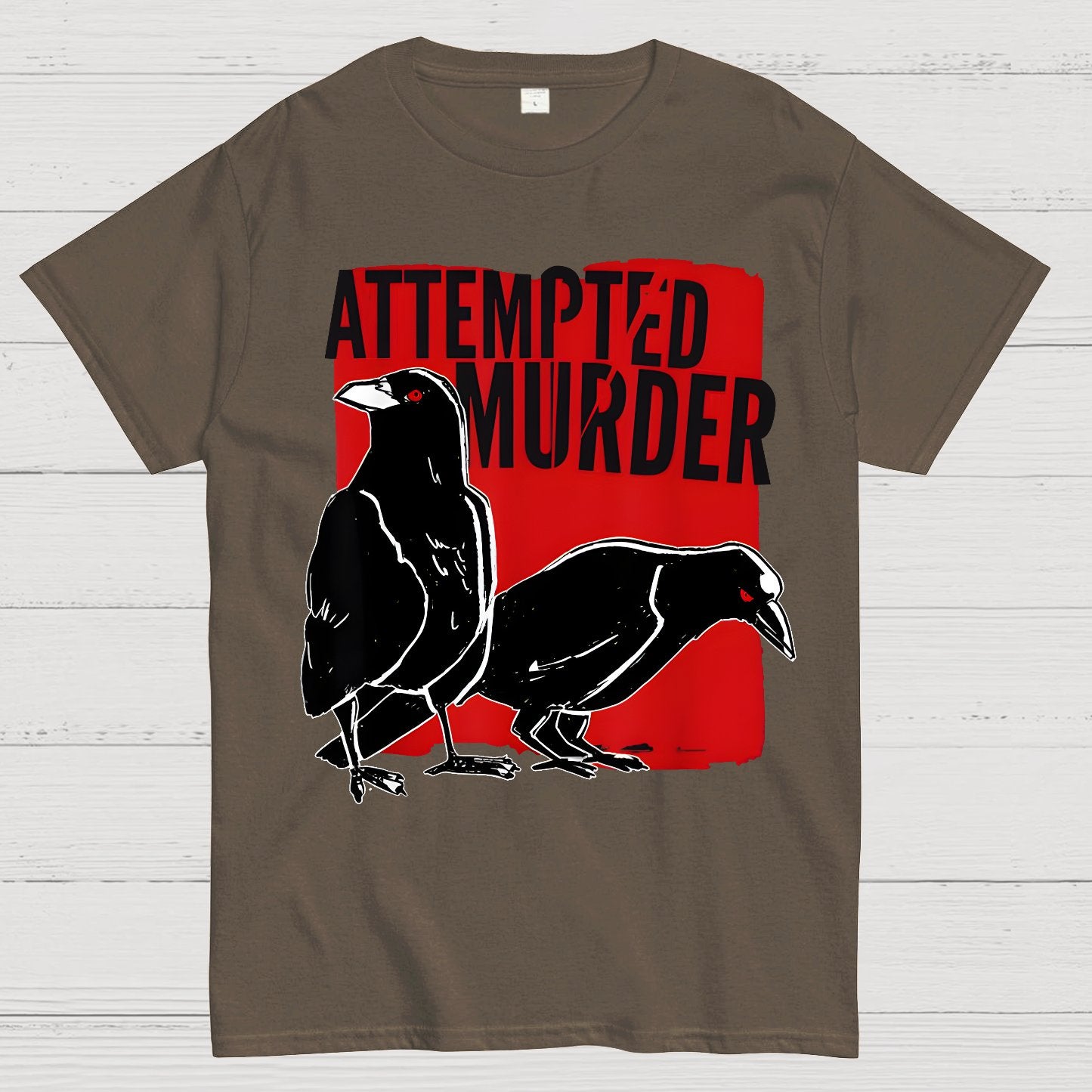 Attempted Murder Crow Geek T-Shirt