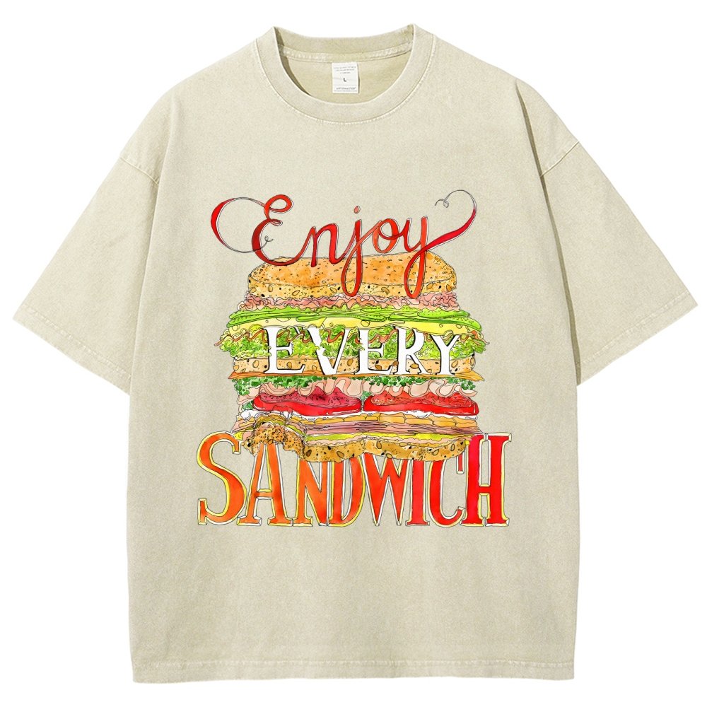 Enjoy Every Sandwich  Vintage Distressed T-shirt