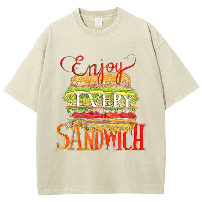 Enjoy Every Sandwich  Vintage Distressed T-shirt